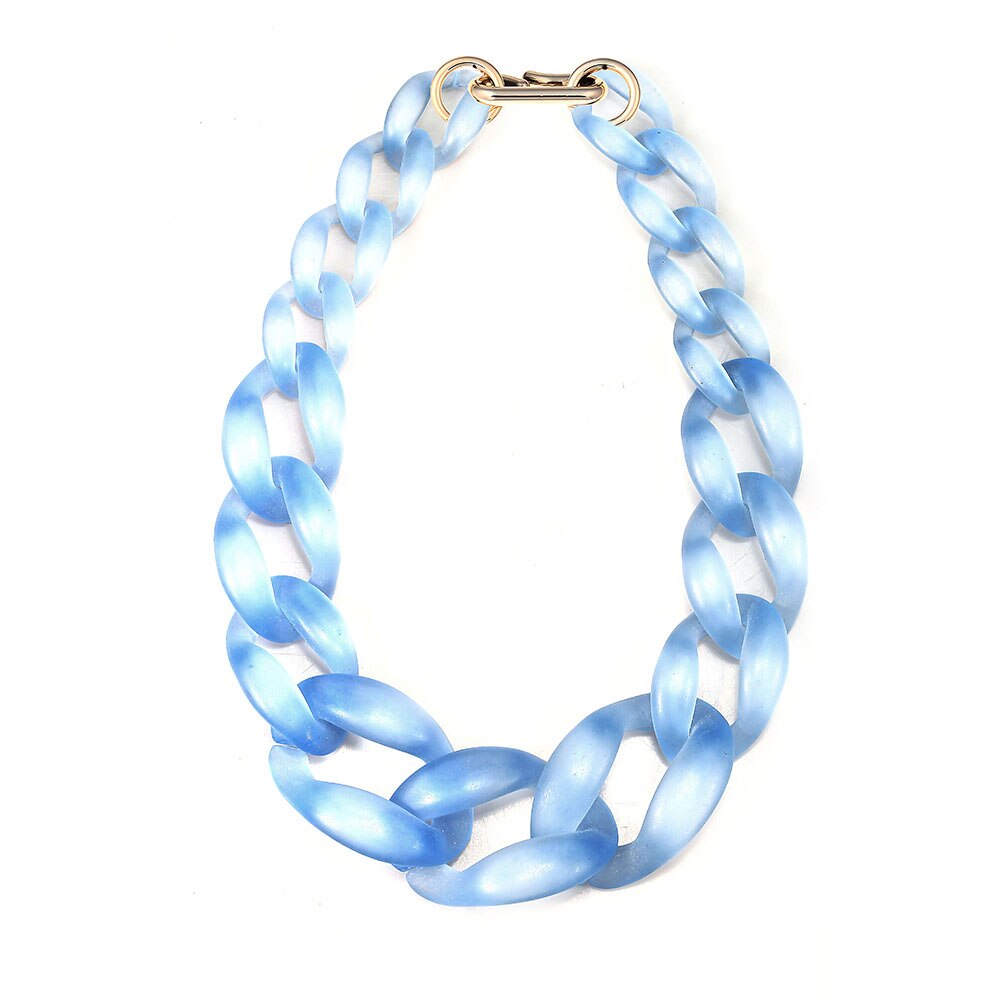 Frosted Matte Exaggeration Acrylic Necklaces Various Colors Neck Short Chain Women Ethnic DIY Jewelry Collares Chokers N15826