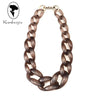 Frosted Matte Exaggeration Acrylic Necklaces Various Colors Neck Short Chain Women Ethnic DIY Jewelry Collares Chokers N15826