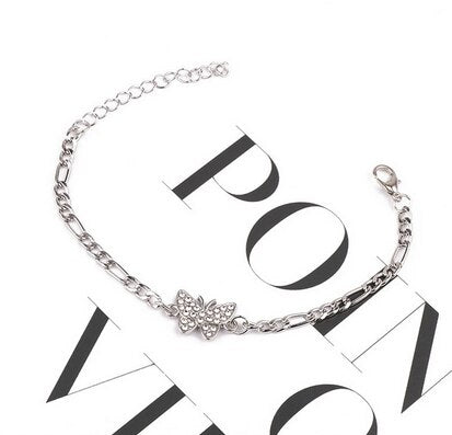 Full Crystal Butterfly Pendant Choker Necklace 2021 Kpop Collar Silver Color