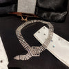 Full Crystal Chokers Necklace Silver Color Chain  Jewelry Women Gift Korea Style