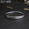 100% Real 990 Silver Jewelry Exquisite Retro Bracelets Bangles For Women High Quality Best Gift 6.50mm 22.60G WTB072