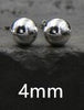 3mm 4mm 5mm 6mm 4 Size Real 925 Sterling Silver Stud Earrings for Women Classic Minimalist Ball Earring Fine Jewelry