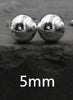 3mm 4mm 5mm 6mm 4 Size Real 925 Sterling Silver Stud Earrings for Women Classic Minimalist Ball Earring Fine Jewelry