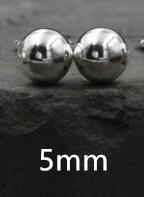 3mm 4mm 5mm 6mm 4 Size Real 925 Sterling Silver Stud Earrings for Women Classic Minimalist Ball Earring Fine Jewelry