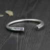 999 Pure Silver Jewelry Vintage Thai Silver Bracelet 8mm Carved Bangles Fashion Female 32G WTB073
