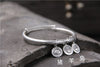 Antiqued S999 Expandable Wire Bangle Three Chinese Zodiac Charms Bracelet Wire Bangle Size Adjustble 5mm 31G TYC101