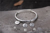 Antiqued S999 Expandable Wire Bangle Three Chinese Zodiac Charms Bracelet Wire Bangle Size Adjustble 5mm 31G TYC101