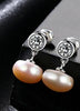 Brand Single Pearl Stud 9-9.5mm Half Pearl Earrings Silver Gold Color AAAAA Pearl Stud Earrings For Women Wedding Gift