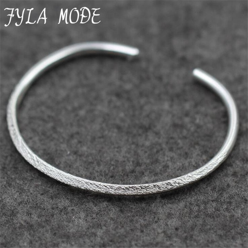 Charm Bracelet Fashion Jewelry S925 Thai Silver Bangles Love Bracelets Femme Hot Retro Vintage Gangle Men Bangles