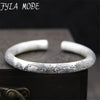 Every Year More Than Fish Lotus Sutra Opening Bangle 100% Real S999 Sterling Silver Bracelet Bangle For Men Women