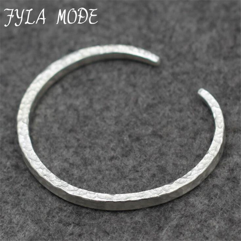 Famous Brand Bangles Antique 925 Thai Silver Cuff Bangles Open Bangles Bracelets For Men Valentine's Gift PKY314