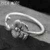 Fashion 999 Silver Bangles Cuff Flower Bangles & Bracelets Women Accessories 5mm 40.60G TYC104