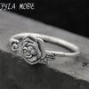Fashion Beautiful 999 Sterling Silver Rose Flower Bangles Cuff Bangles & Bracelets Women Accessories 5mm 35.70G TYC125