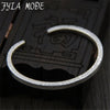 Fashion Jewelry 999 Thai Silver Bangles Love Bracelets Femme Hot Retro Vintage Bangle Men Bangles 4mm 21G WTB044