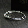 Hop Rock Style Unique New Arrival 999 Silver Multilayer Bangles Set Bracelets for Women Pulseira Feminina 1.80mm