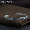New 999 Pure Silver Jewelry Bracelets For Women Leaf Carved Adjustable Fine Jewelry Wholesale Bracelets Bangles