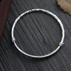 S999 Thai Silver Antique Silver Simple Wiring Bracelet Adjustable Expandable Wire Bangles 3mm 15G WTB045