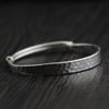 Solid 999 Silver Plain Bangle Bracelet Women Men Gift Adjustable Size 8.50mm 23.10G WTB071