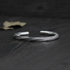Twist Rope Shape Bangle 999 Sterling Silver Bracelet Opened Solid Couples Jewelry Birthd Gift Men Pulseiras Classic