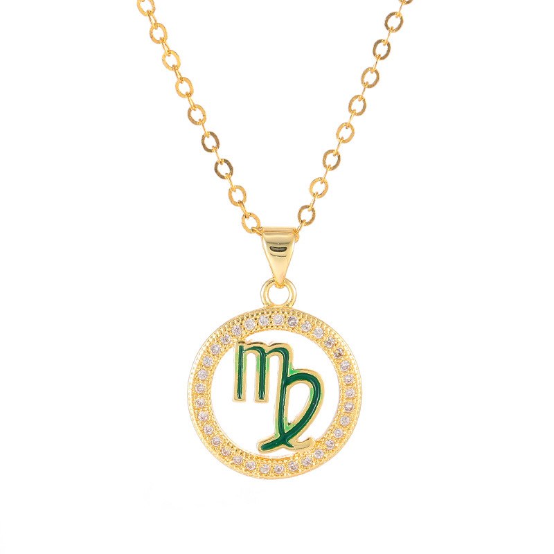 Zodiac Scorpio Pendant Necklace Simple Design Jewelry Gift Micro Pave Zircon Gold/Silver Color Necklace For Women