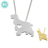G.SKY (Buy One Get One More for Free) Cocker Spaniel Dog Necklace Animal Pendant Jewelry Golden Colors Plated