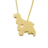G.SKY (Buy One Get One More for Free) Cocker Spaniel Dog Necklace Animal Pendant Jewelry Golden Colors Plated
