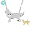 G.SKY (Buy One Get One More for Free) Golden Retriever Necklace Dog Pendant Jewelry Golden Colors Plated