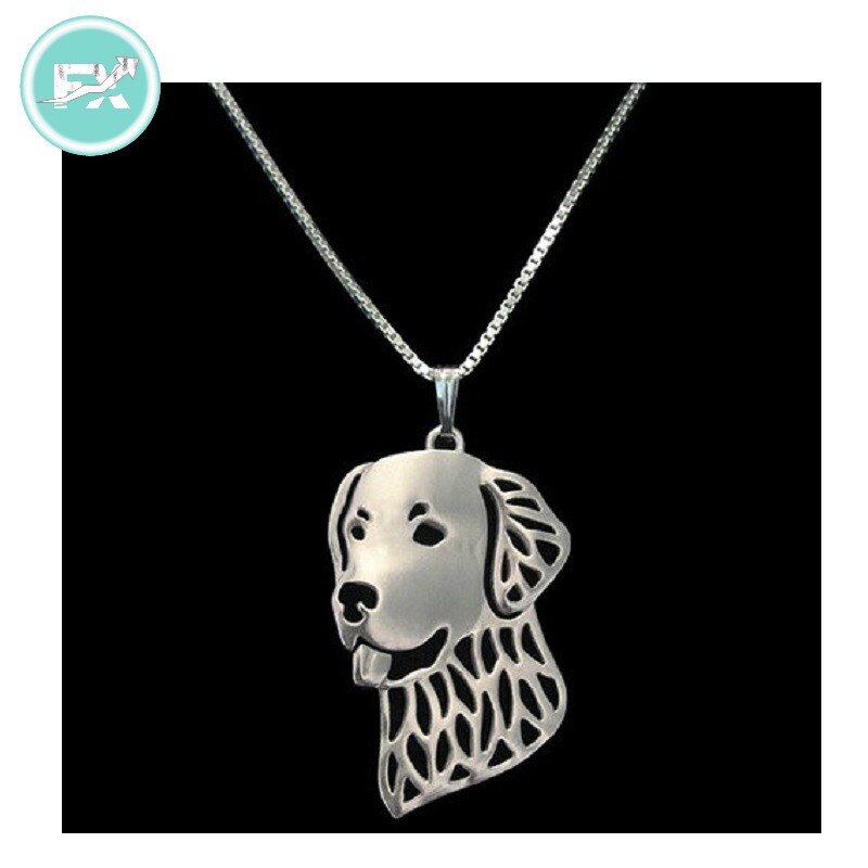 G.SKY (Buy One Get One More for Free) Golden Retriever Necklace Dog Pendant Jewelry Golden Colors Plated