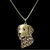 G.SKY (Buy One Get One More for Free) Golden Retriever Necklace Dog Pendant Jewelry Golden Colors Plated