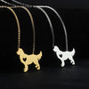 G.SKY (Buy One Get One More for Free) Golden Retriever Necklace Dog Pendant Jewelry Golden Colors Plated