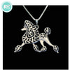 G.SKY (Buy One Get One More for Free) Poodle Dog Necklace Handmade Carved Hollow Accessory Jewelry Golden Colors Plated
