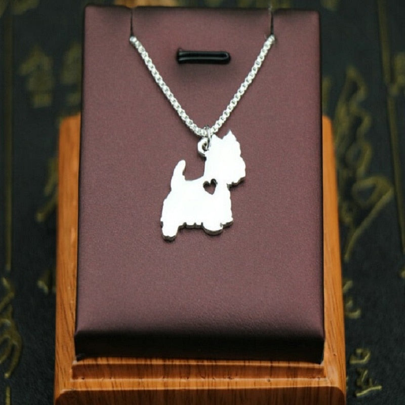 G.SKY Handmade Boho Chic West Highland White Terrier necklace cartoon dog   gold  color plated