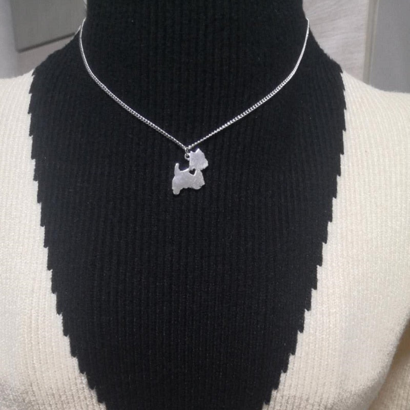 G.SKY Handmade Boho Chic West Highland White Terrier necklace cartoon dog   gold  color plated