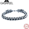 Genuine 100% Real Pure 925 Sterling Silver Thick Men Bracelet Dragon Scale Bracelet Bangle   Fine Jewelry