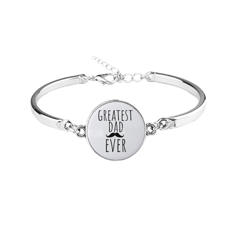 GB15 write greatest dad ever women 925 silver bracelet send with bag size about 17cm women jewelry