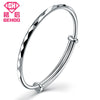 100% Genuine 999 Solid Sterling Silver Diamond Pattern Bracelets & Bangles Cuffs for Women Girl Classic Fine Jewelry Gift