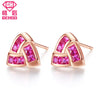 2020 Geometry Triangle Pretty Gem Stones Stud Earrings Solid 925 Sterling Silver Women Charm Ear Jewelry Wedding Brinco