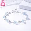 2020 New 925 Sterling Silver Charm Chains Simple Strawberry Crystal Bracelets Nice Jewelry Gift for Woman Girl Pulseira