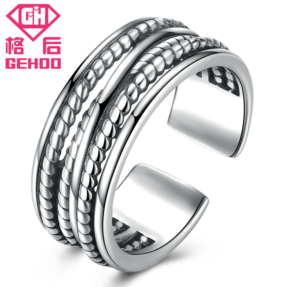 2020 New Charm Resizable 925 Sterling Silver Rings Engagement Wedding Simple Ring Woman Band Nice Gifts for Women Jewelry