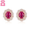 2020 New Design Women Ear Charm Earrings 925 Sterling Silver Fine Jewelry Ruby Nice Gift For Mom Lady Vintage Party Brinco