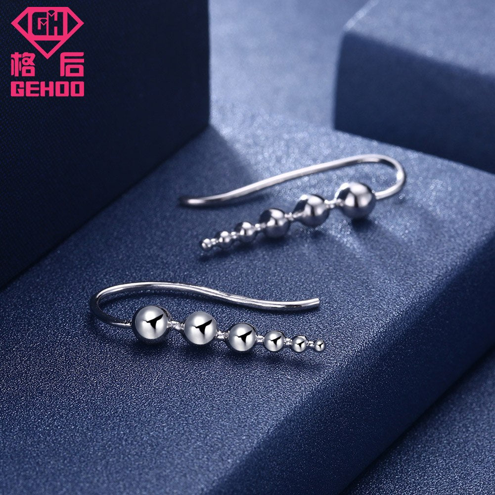2020 New Lucky Refill Simple Design Charm Earrings Ear Hook 925 Sterling Silver Fine Jewelry Gift for Women Wedding Brinco