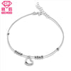 925 Charm Bracelts Sterling Silver Heart Design Rhinestone Fresh Bracelet Bangles Women Jewelry Gift Wristband Pulseira