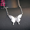 925 Sterling Silver Fresh Pendant Necklace Butterfly Papillons Women Elegant Fine Jewelry Collier Nice Gift For Lady Girl