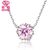 Sparkling AAA Cubic Zircon Sun Flower Pendant Necklace Charm Necklace 925 Sterling Silver Chain Choker for Women Jewelry