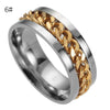 Men's Titanium Steel Chain Rotation Ring Cross Border Jewelry Ring 4.4