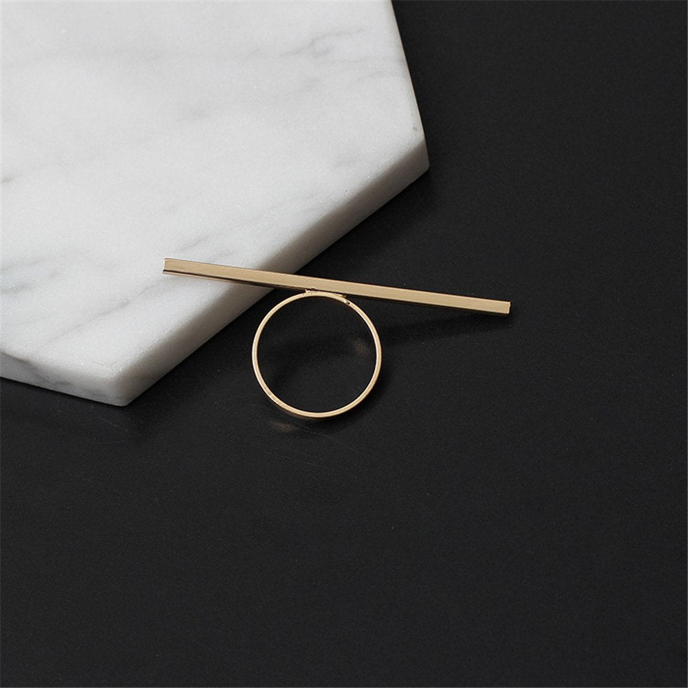 Minimalist Midi Rings for Women Fashion Street Metal Style Long Bar Knuckle Jewelry Vintage Gold Silver Color Ring