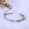925 Sterling Silver Sweet Bracelet Cute Candy Color Lap Natural Color Morgan Stone Bracelet Female Gift Jewelry GB0031