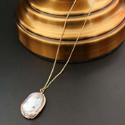 925S Silver Natural Fresh Water Baroque Pearl Pendant Necklace For Women Statement Necklaces Luxury Jewelry GN0056