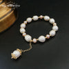 Natural Fresh Water Baroque Pearl Bracelets Gift For Women Adjustable Bileklik Bracelets & Bangle Fine Jewelry GB0057