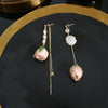 Natural Fresh Water Baroque Pearl Dangle Earring Flower Drop Earrings Gifts For Women Fine Jewelry GE0492